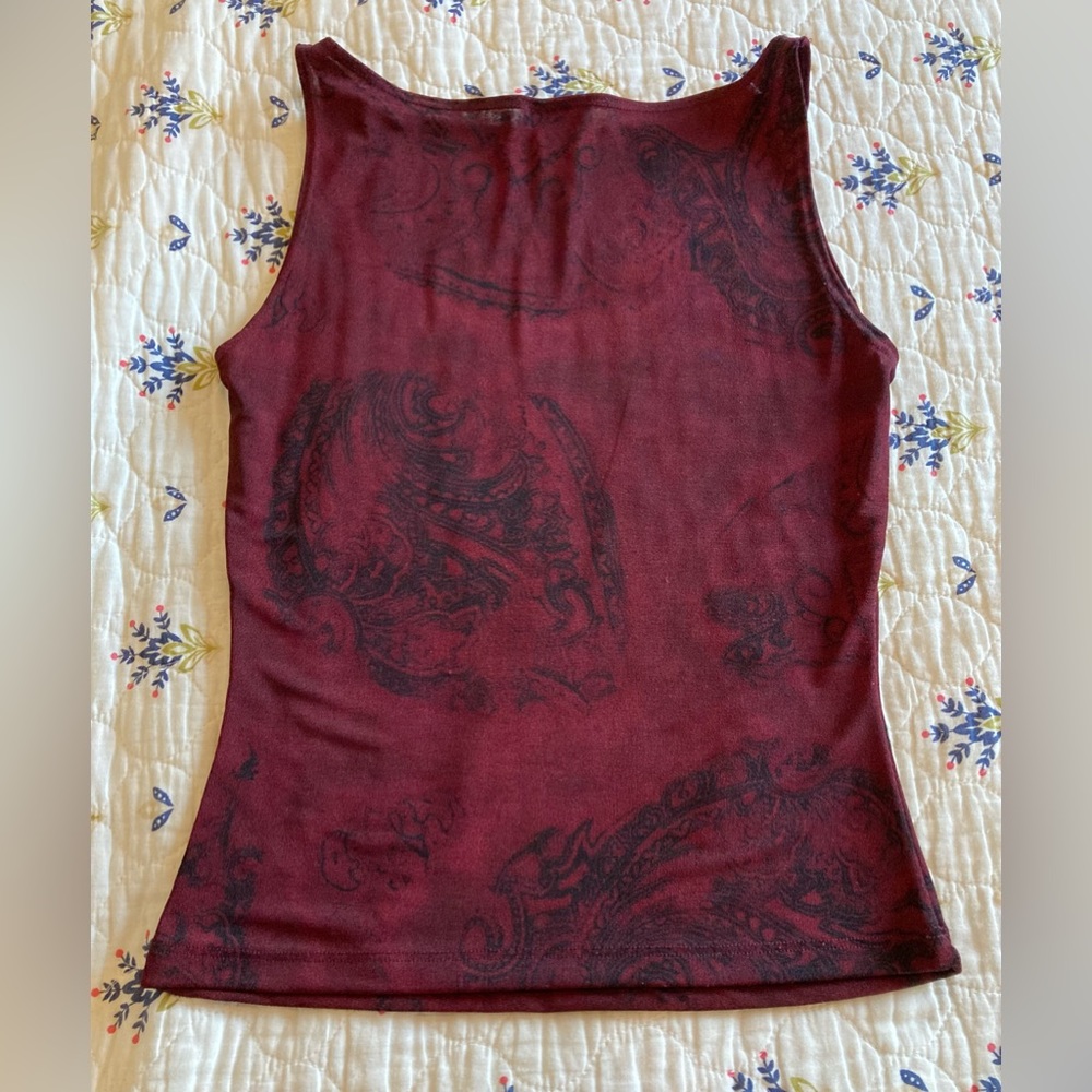 Charlotte Russe red & black tank top - Picture 2 of 3